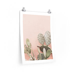 Cactus on Pink Wall Art Print