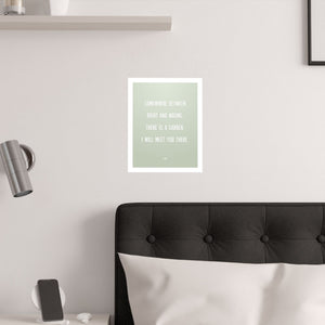 Garden Quote by Rumi Wall Art Print (Green)