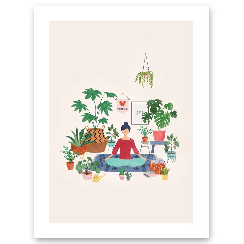 "Love Grows Here" - Urban Jungle Print