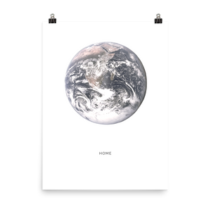 "Home" World Globe Print
