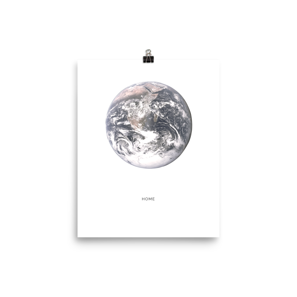 "Home" World Globe Print