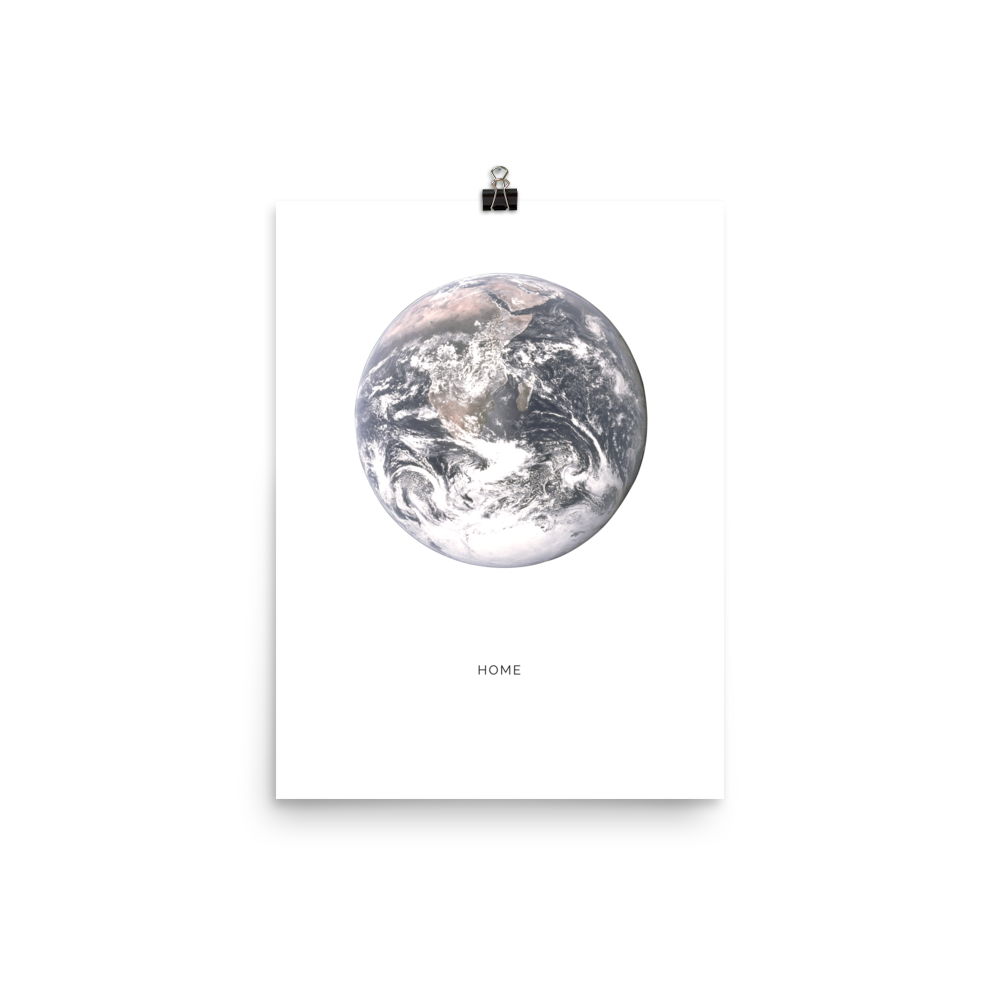 "Home" World Globe Print