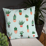 Succulent Print Pillow