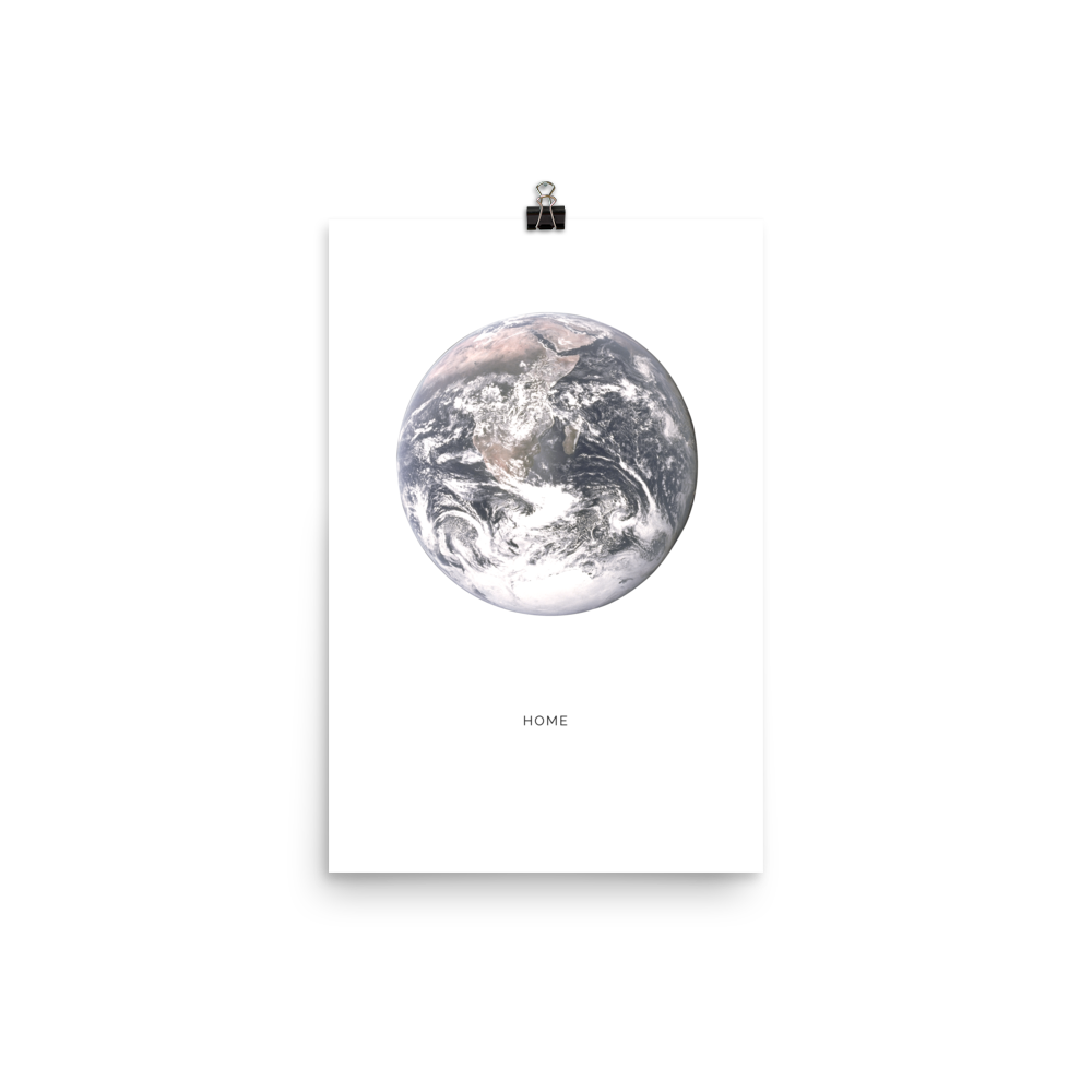 "Home" World Globe Print