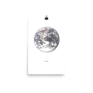 "Home" World Globe Print