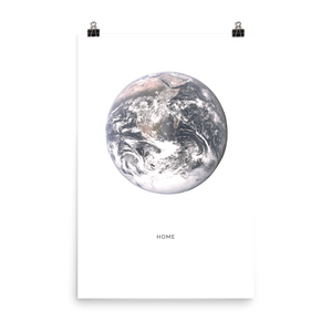 "Home" World Globe Print