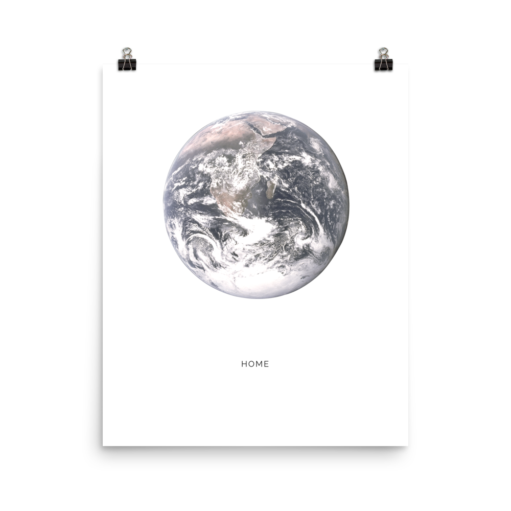 "Home" World Globe Print
