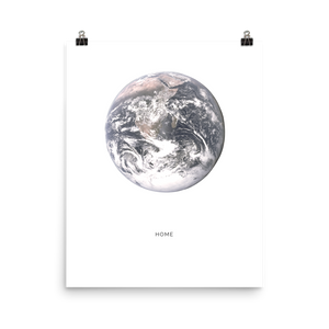 "Home" World Globe Print